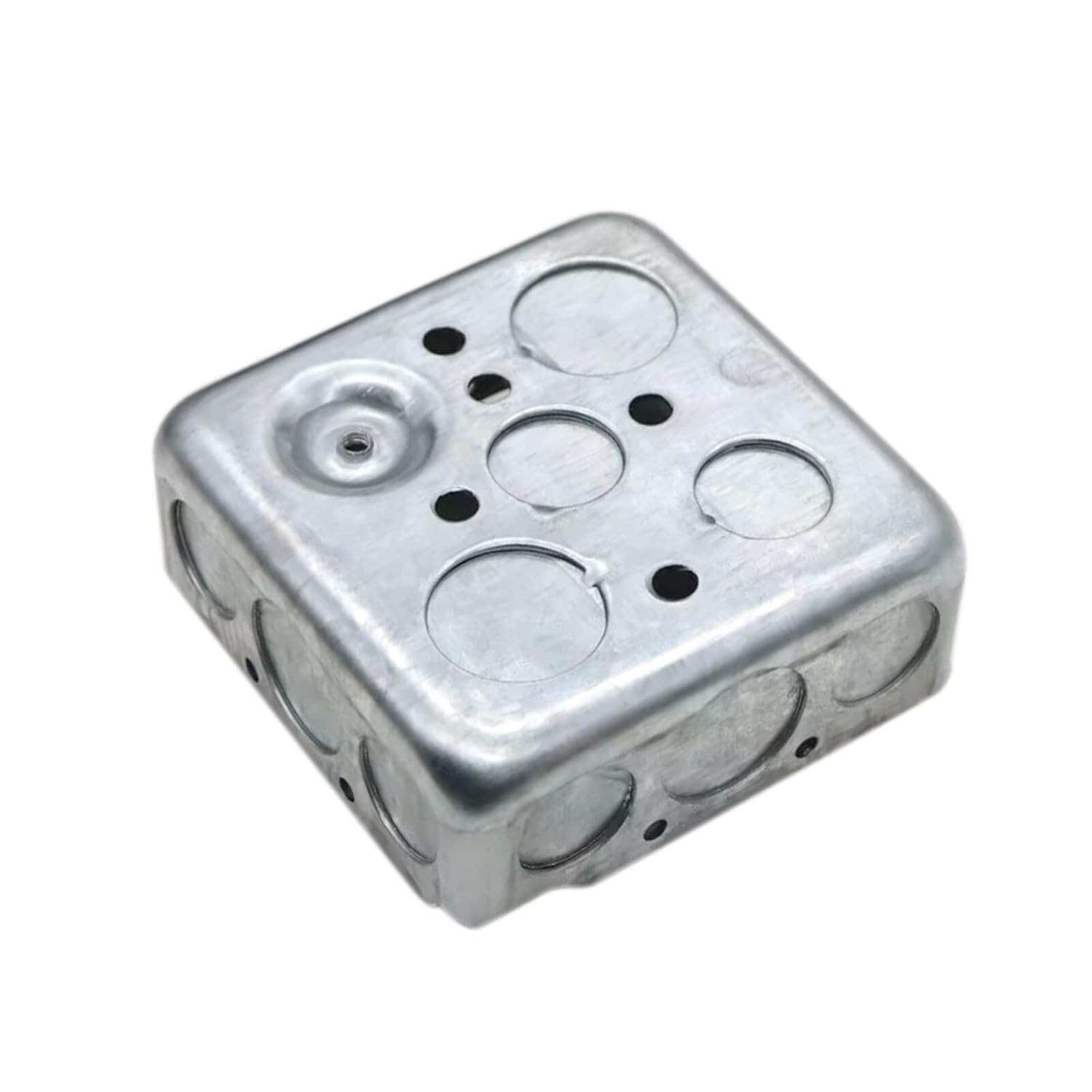 Caja Eléctrica Cuadrada de 4″, Caja Eléctrica de Metal Profundo de 1-12″, 21.0 Cu. in. Capacidad, Caja de conexiones eléctricas, galvanizado