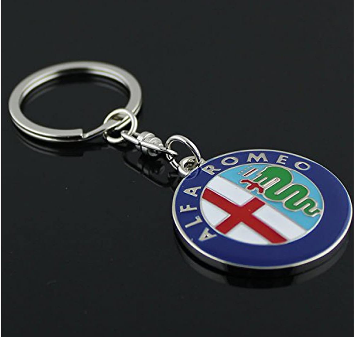 Llavero colorido de metal 3D para ALFA Romeo