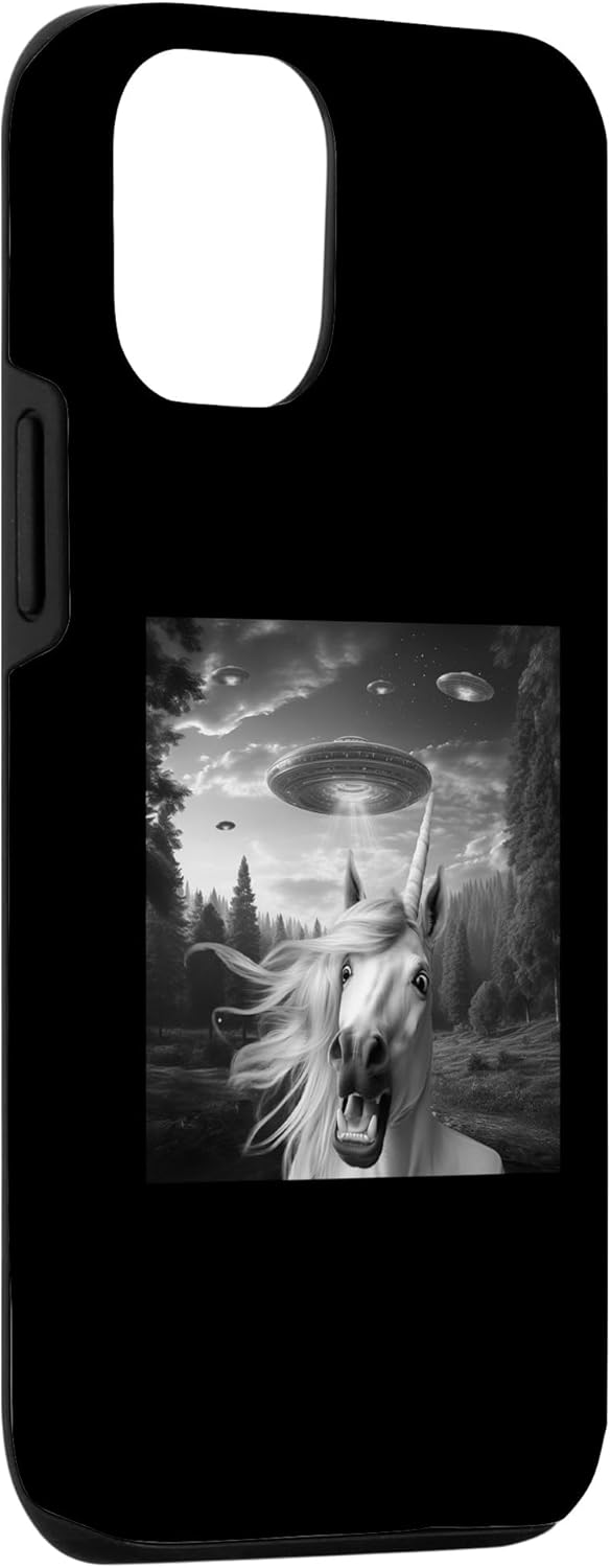 iPhone 14 Pro Alien UFO Selfie Unicorn Spaceship Weirdcore Funny Case