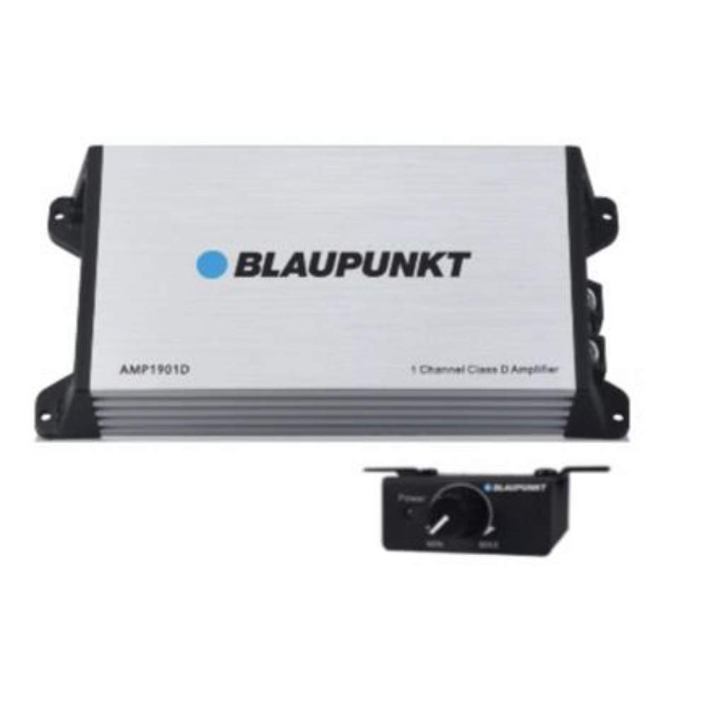 Blaupunkt AMP1901D Amplificador de altavoz universal para coche Clase D 1 canal 2000 vatios de potencia máxima