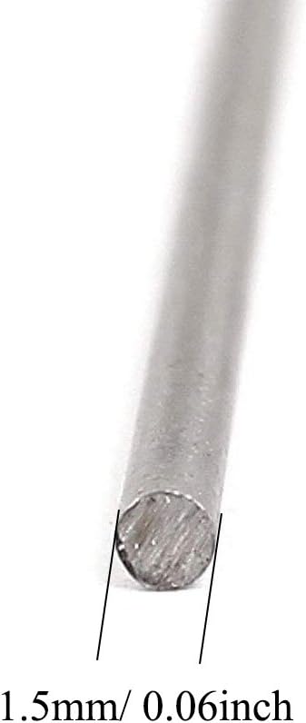XMHF 3.937 in de largo 0.059 in de diámetro varilla de acero redondo herramientas de torno de stock 20 piezas