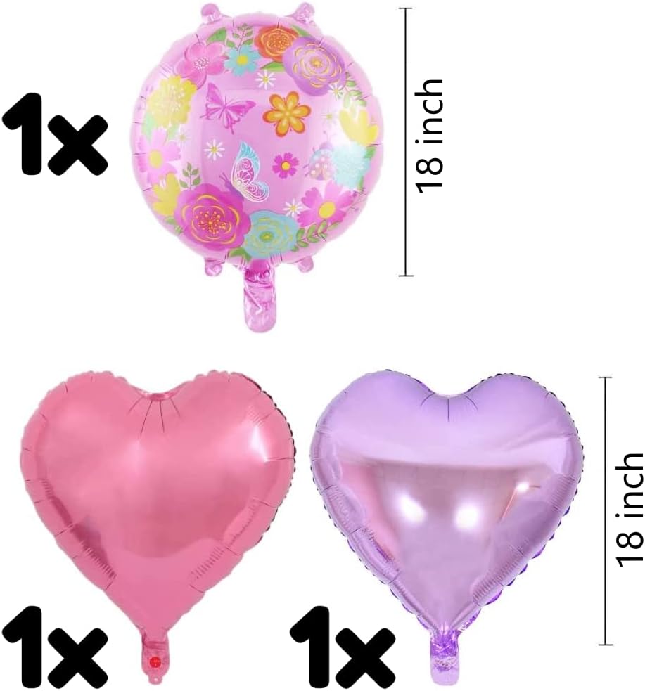 DIWULI Juego de globos de mariposa, decoraciones de mariposa grande para cumpleaños, globo de aluminio, helio, globo de mariposa rosa, animal de
