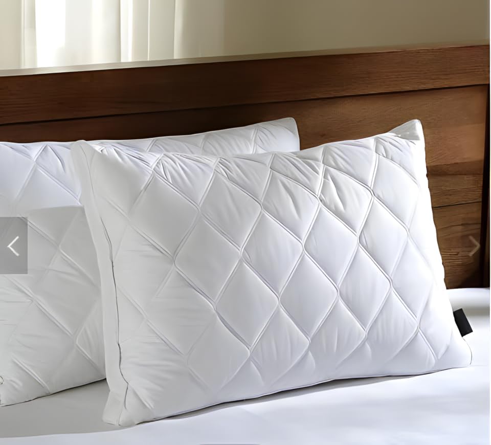 Almohada transpirable de 1 cama para dormir, almohada de dormir con relleno de microfibra y funda de algodón suave, almohada para dormir boca atrás
