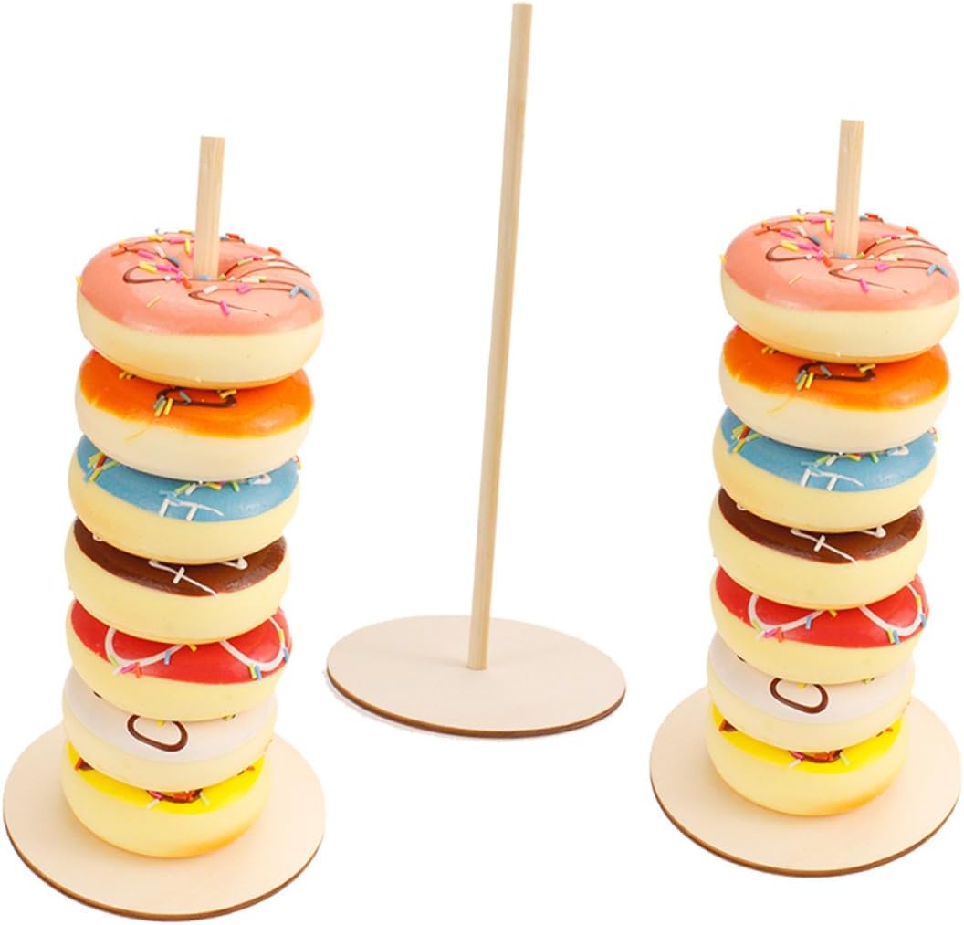 6pcs Decorative Tray Dessert Stand Bagel Holder Display Trim Tray Donut Holder Board Donut Stand for Party Table Trays for Eating Display Stand Baby