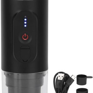 TOPINCN Cafetera portátil, cafetera de viaje a presión de 18 bares, compatible con cápsula y carga USB de tierra para viajes, oficina TOPINCN Cafetera portátil, cafetera de viaje a presión de 18 bares, compatible con cápsula y carga USB de tierra para viajes, oficina