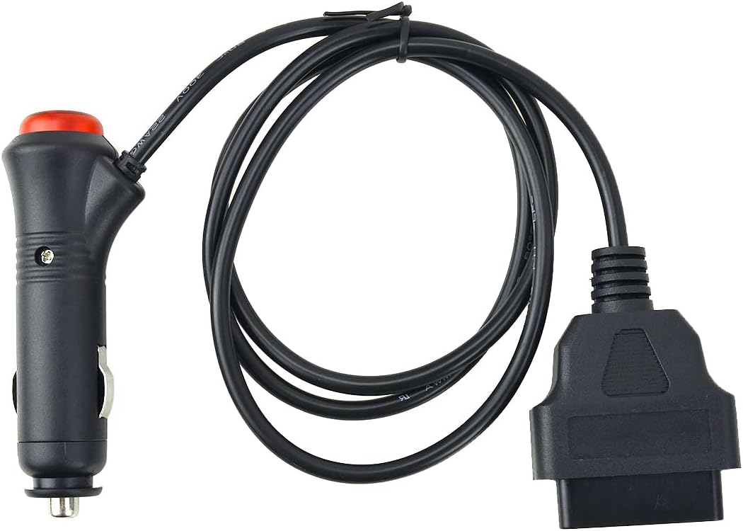 Encendedor con botón de interruptor a OBD2 16Pin conector hembra ECU Cable 12V DC Fuente de alimentación (1M3.3ft) Cambiar encendedor de cigarrillos