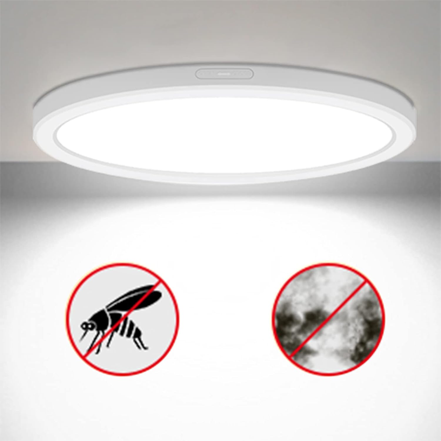 Lámpara de techo de montaje empotrado de 5 pulgadas, regulable, luz de techo LED blanca de 5000 K, lámpara de techo redonda ultra delgada para