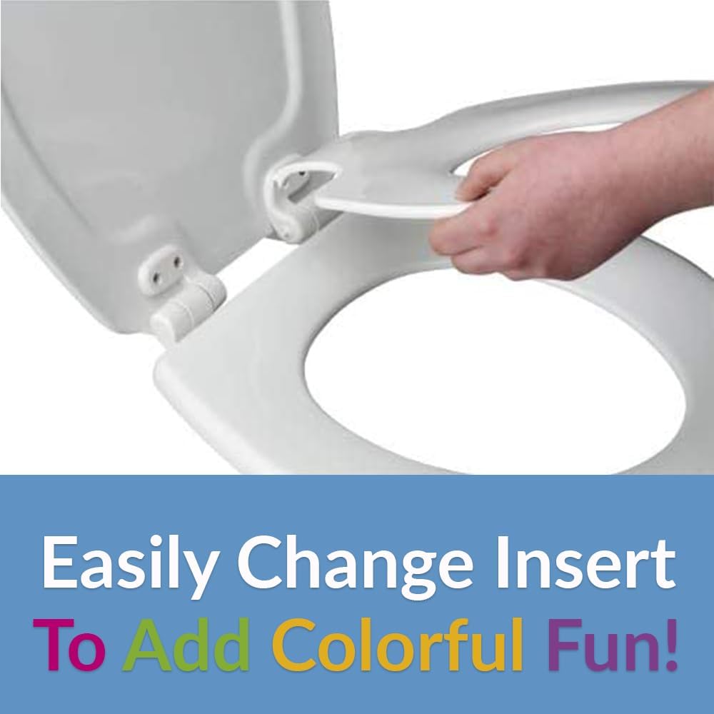Next Step – Asiento de inodoro para niños pequeños, inserto solo para usar con asiento de inodoro Next Step, cierre lento, extraíble, alargado,