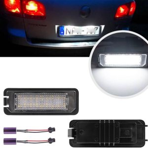2 luces LED de matrícula para MK5 GTI MK6 MK7 Golf 5 Glof 6 Golf 7 Nuevo Beetle Passat CC Rabbit Eos Phaeton Polo Lupo alimentado por Xenón LED 2 luces LED de matrícula para MK5 GTI MK6 MK7 Golf 5 Glof 6 Golf 7 Nuevo Beetle Passat CC Rabbit Eos Phaeton Polo Lupo alimentado por Xenón LED