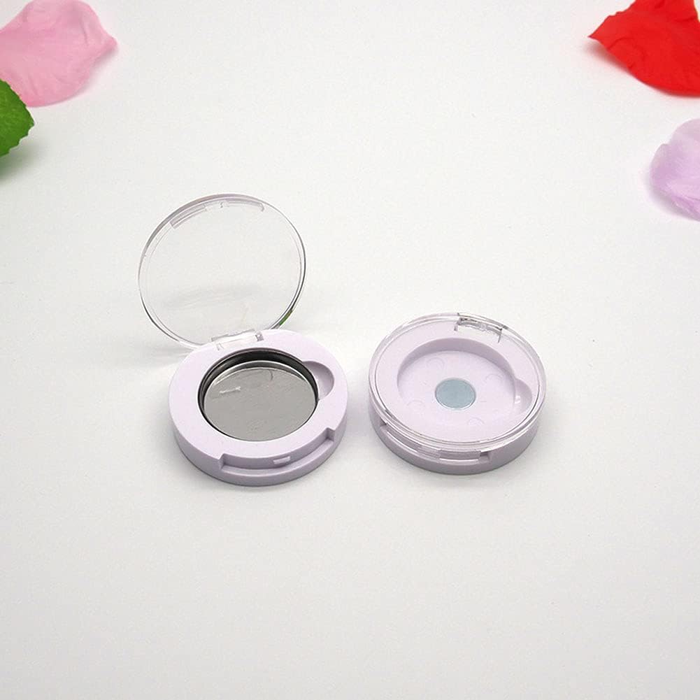 4 cajas pequeñas redondas de sombra de ojos, caja vacía, caja vacía de repuesto, imán recargable, maquillaje, sombra de ojos, polvo, rubor, lápiz