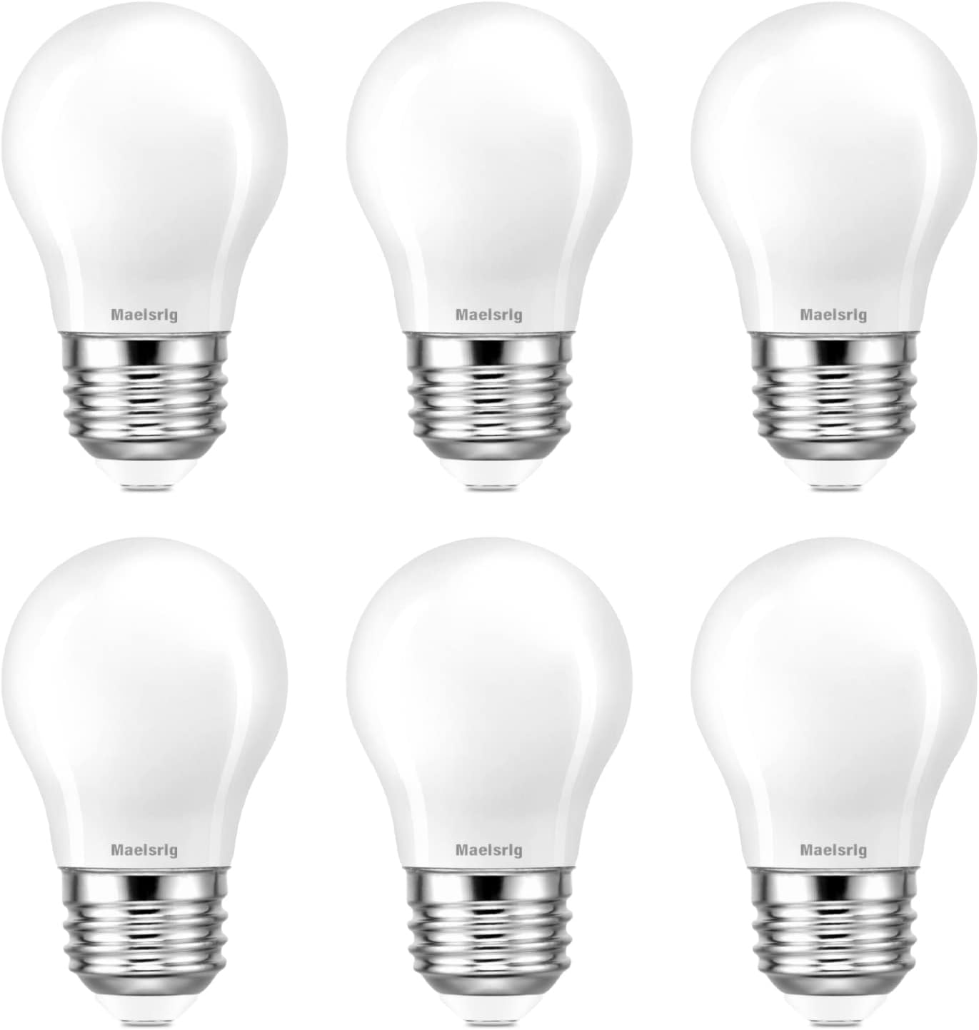 Bombillas LED equivalentes a 15-25 W, regulables, blanco suave de 2700 K, base media E26, bombillas LED de bajo vatio, 2 W, 200 lm, A15 esmerilado,