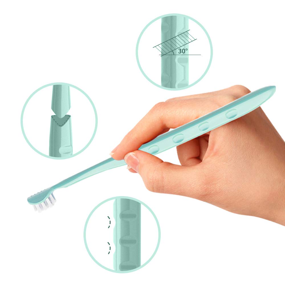 Cepillo de dientes para bebé, cepillo de dientes suave de 3 lados, cepillo de dientes de entrenamiento para niños pequeñosbebés de 1 año en