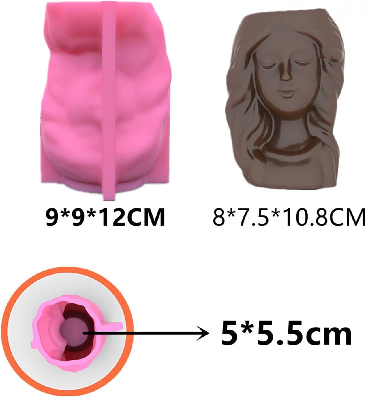 Molde de maceta para cemento, silicio, bricolaje, moldes para jarrones, plantas de hormigón, hechas a mano, herramienta de decoración del hogar,