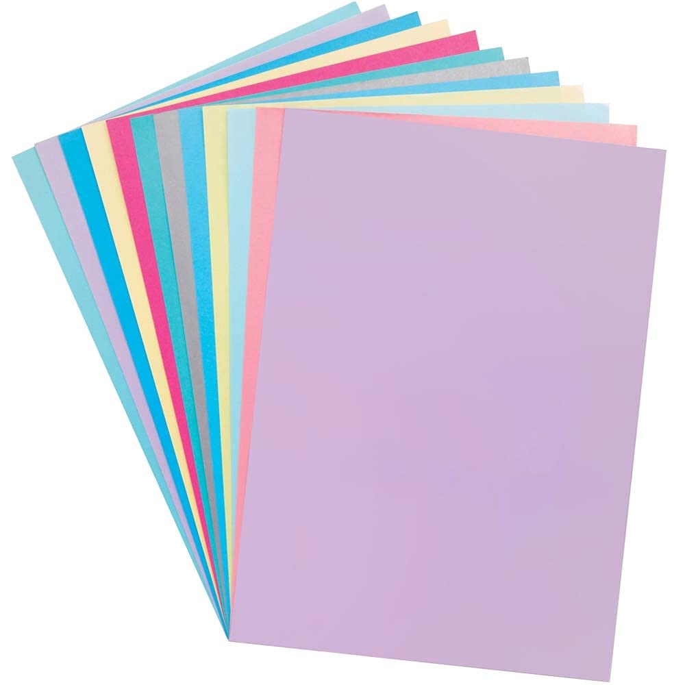 Baker Ross Unicorn – Paquete de papel y tarjetas A4, paquete de 120, suministros de arte de colores para actividades de manualidades para niños