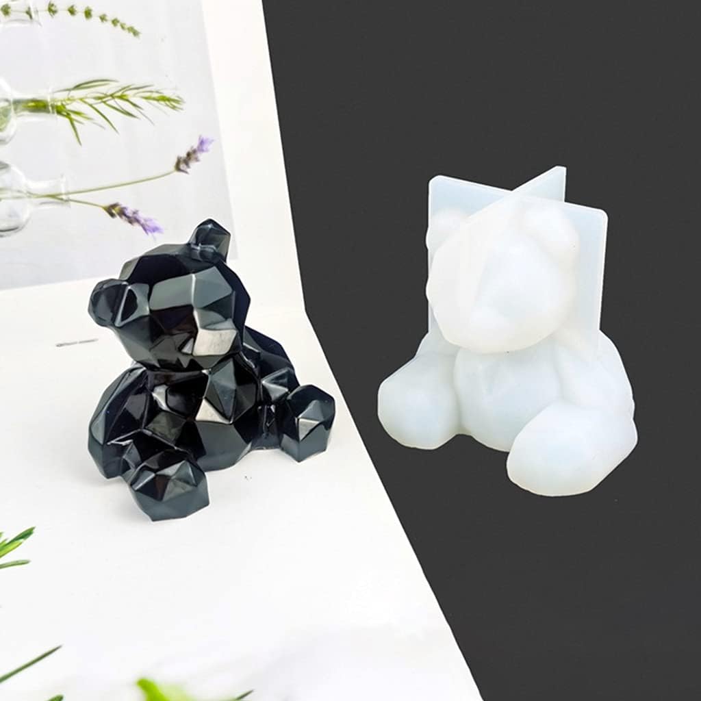 Molde de oso 3D para manualidades, adornos de resina epoxi, colgante colgante, decoración del hogar, molde de fundición, molde de silicona para