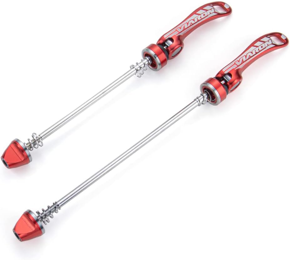 VIARON MTB Quick Release Axle Front and Rear Mountain Bike Skewer Set Aluminum Alloy Bicycle Wheel Skewers Hub QR Lever