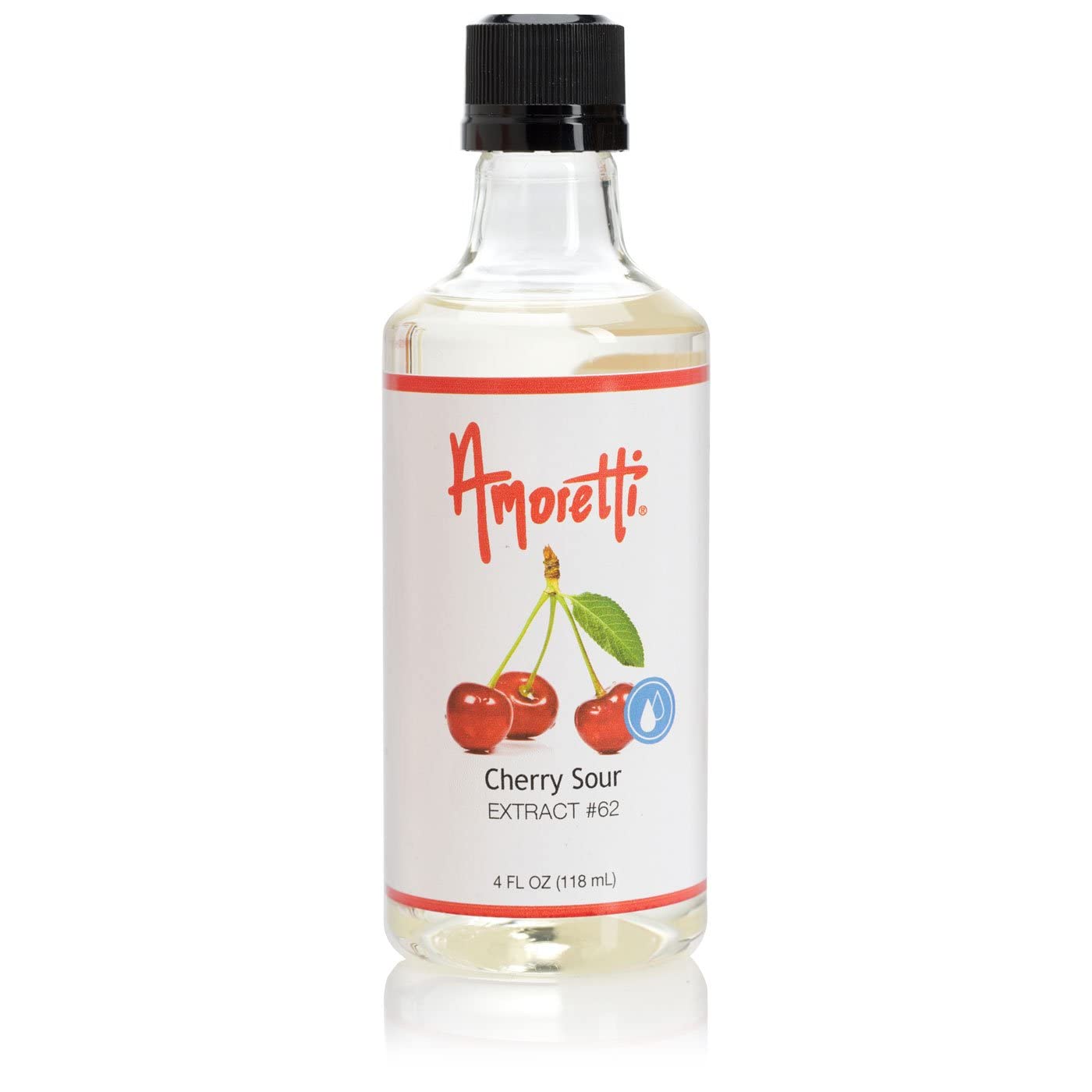 Amoretti – Extracto de cereza agria roja soluble en agua de 2 onzas – Altamente concentrado y perfecto para pasteles, salados, elaboración de