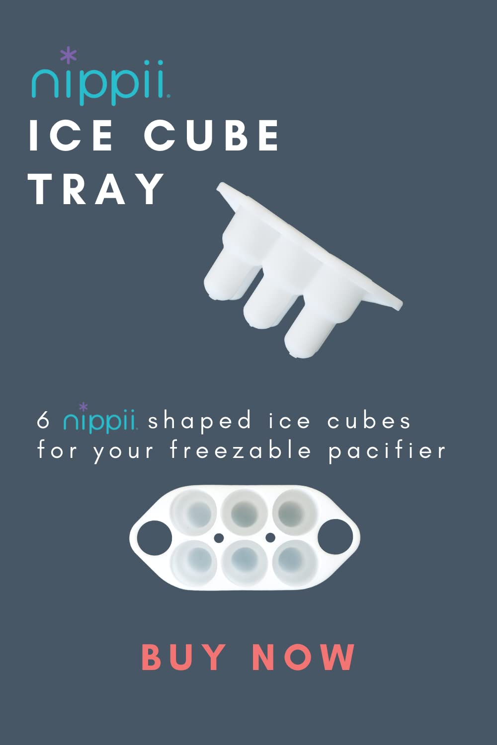Bandeja de cubitos de hielo para chupete de dentición congelable para chupete original Nippii