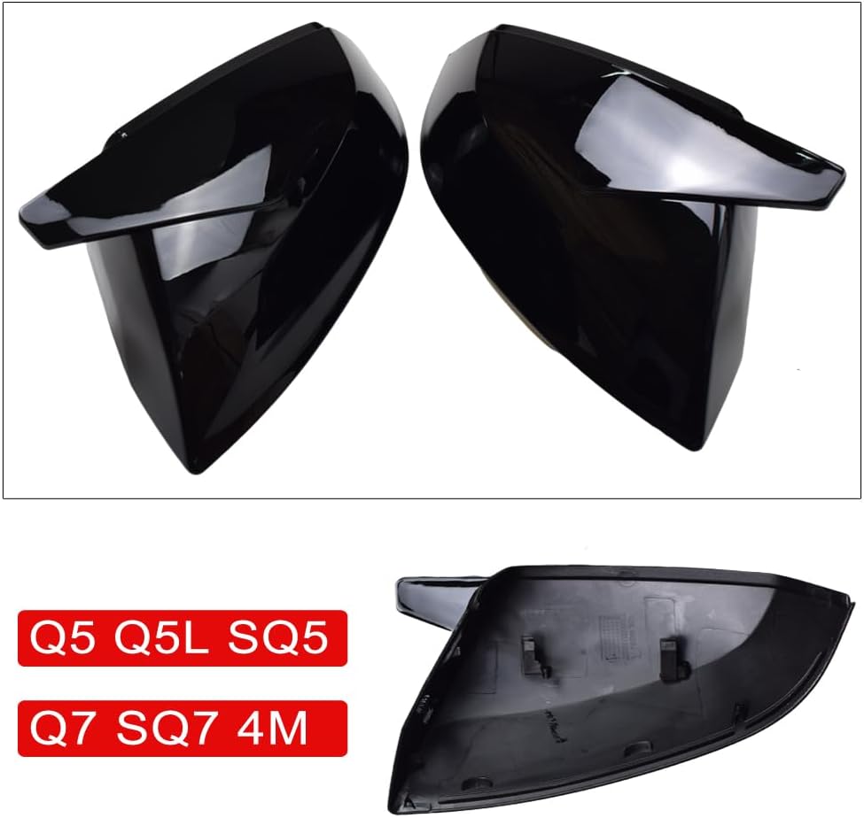 Cubierta de espejo retrovisor para puerta de repuesto para Audi Q5 Q5L SQ5 Q7 SQ7 FY 4M 45 50 55 60 TDI TFSI S Line Sline 2016-22 Accesorios de coche