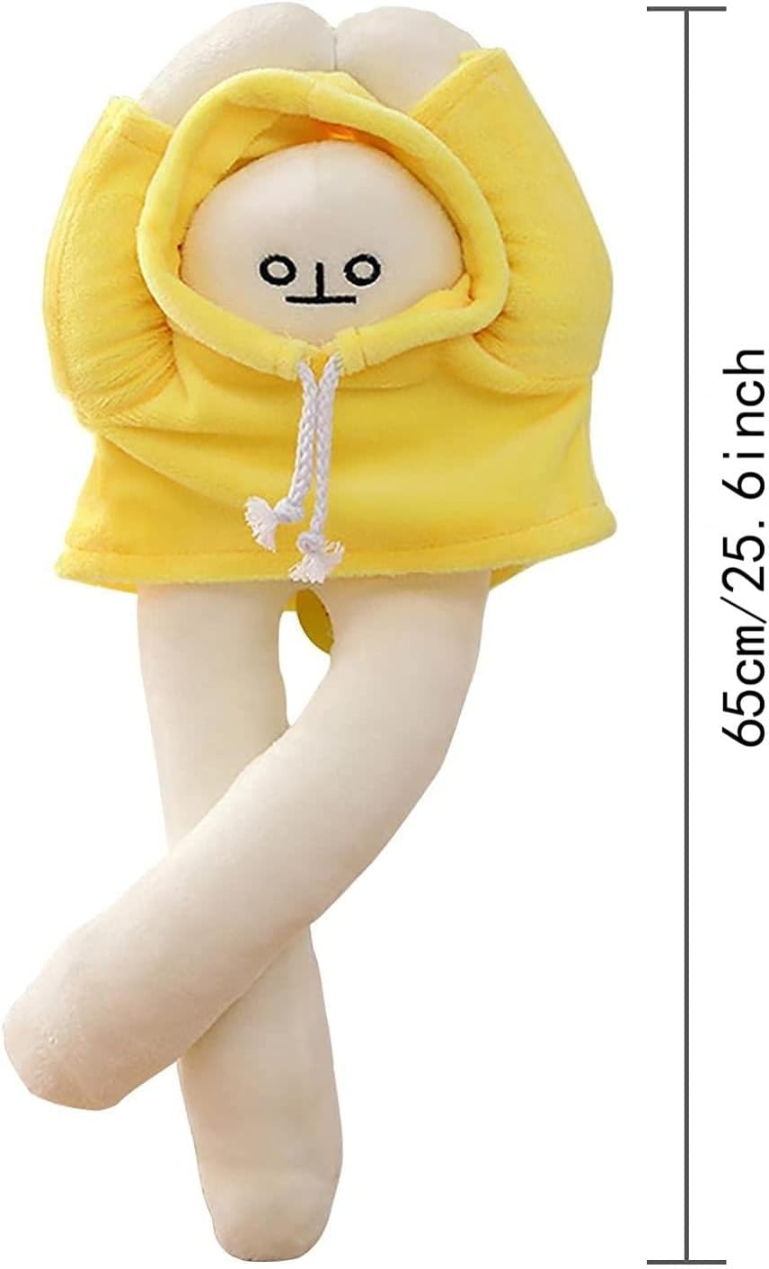 Juguete de peluche de Banana Man, 25.6 pulgadas, extraño muñeco de plátano con imán, divertido juguete de descompresión posable, animales de