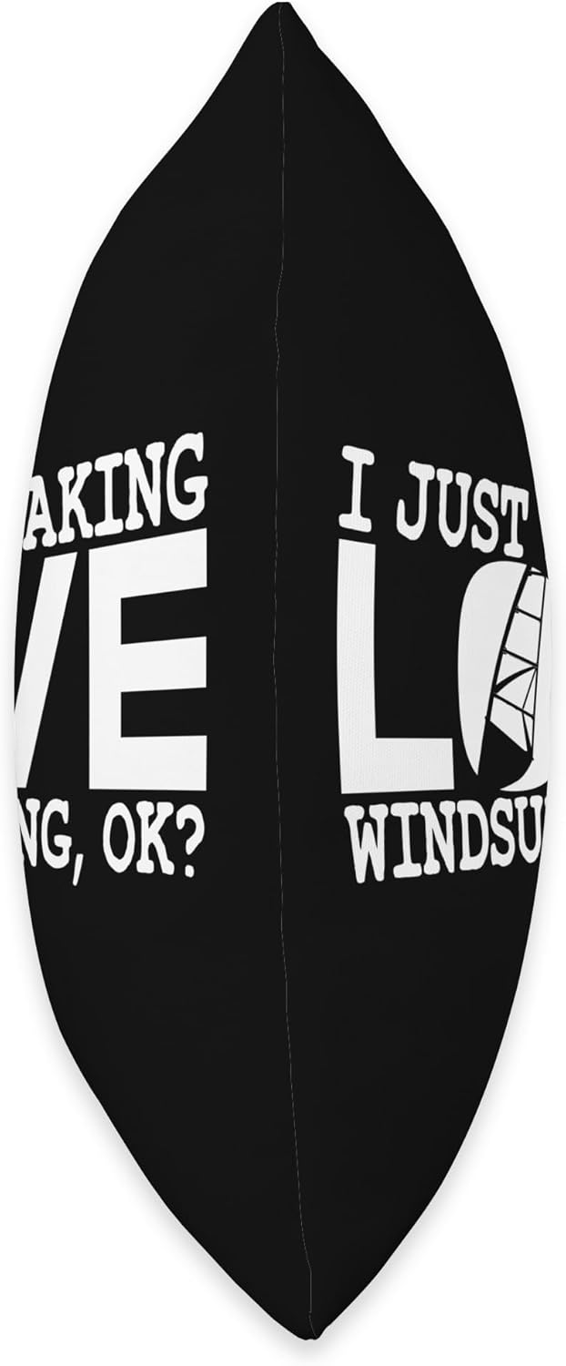 Windsurfer Windsurfing Windsurf Kitesurfing Motifs Joke Surfer Saying Surfing Windsurfing Throw Pillow, 18×18, Multicolor