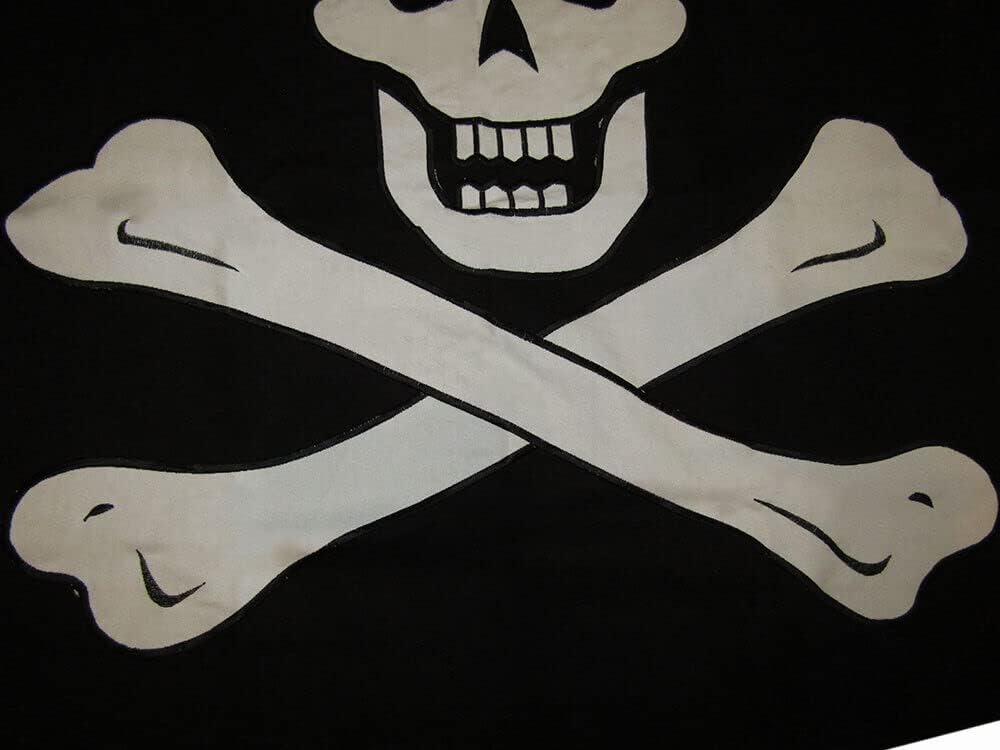 Premium 3×5 Embroidered Sewn Edward England Pirate No Patch 100% Cotton Flag Made in USA