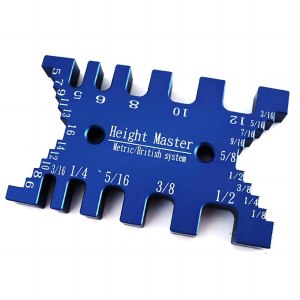 KETIPED Calibrador de tarjeta de calibrador métrico e imperial de aluminio de cola de milano de alta precisión para medir la altura, sierra de KETIPED Calibrador de tarjeta de calibrador métrico e imperial de aluminio de cola de milano de alta precisión para medir la altura, sierra de