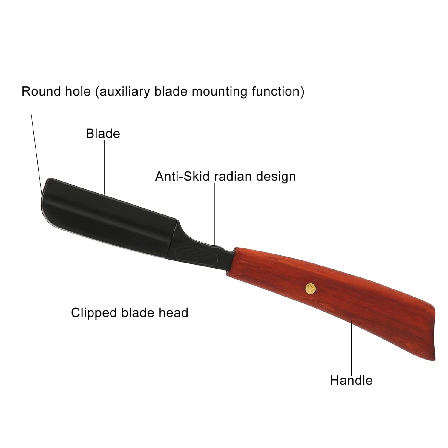Soporte profesional para afeitadora de borde recto, no plegable, mango recto, soporte para afeitadora de corte de aleación de zinc para cabello,
