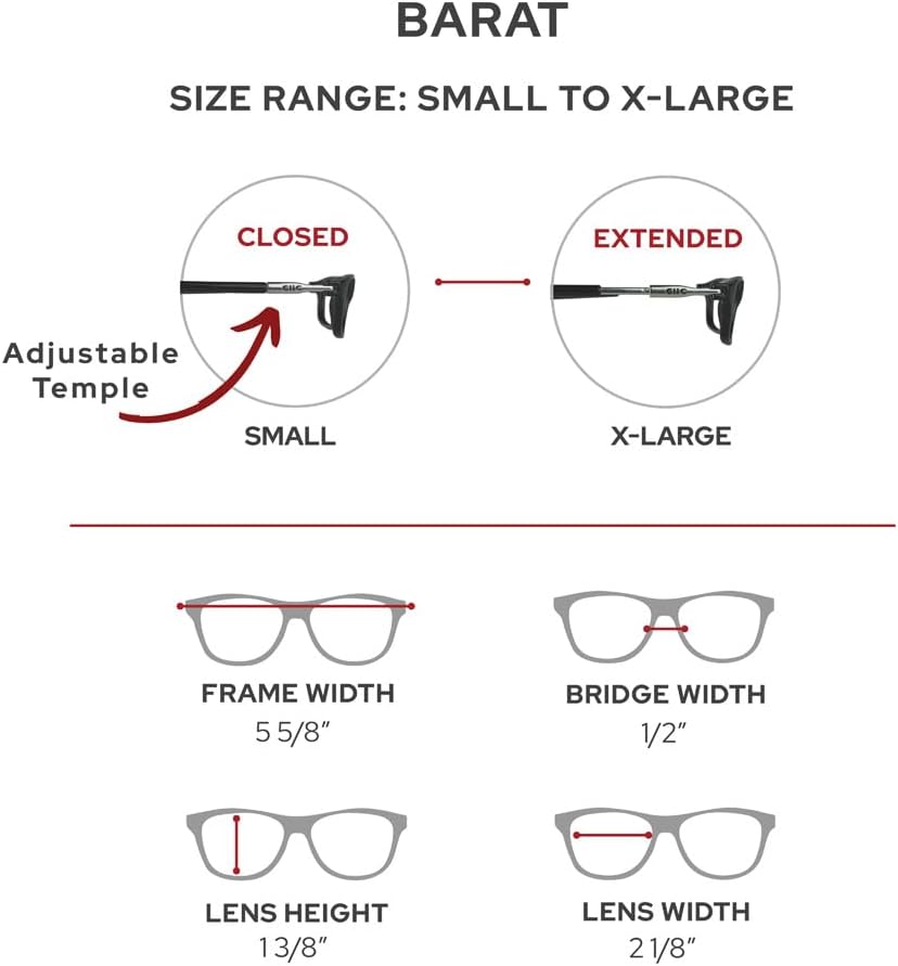 Clic Slastik – Lentes de lectura magnéticos para lectores de computadora, banda plegable suave, lente reemplazable, templos Adj, Barat, (S-XL)