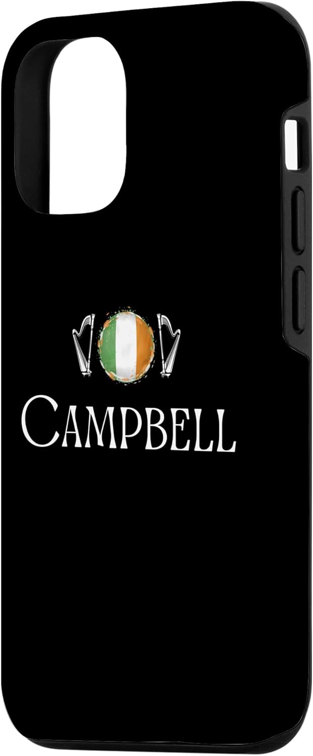 iPhone 1212 Pro Campbell Surname Irish Family Name Heraldic Flag Harp Case