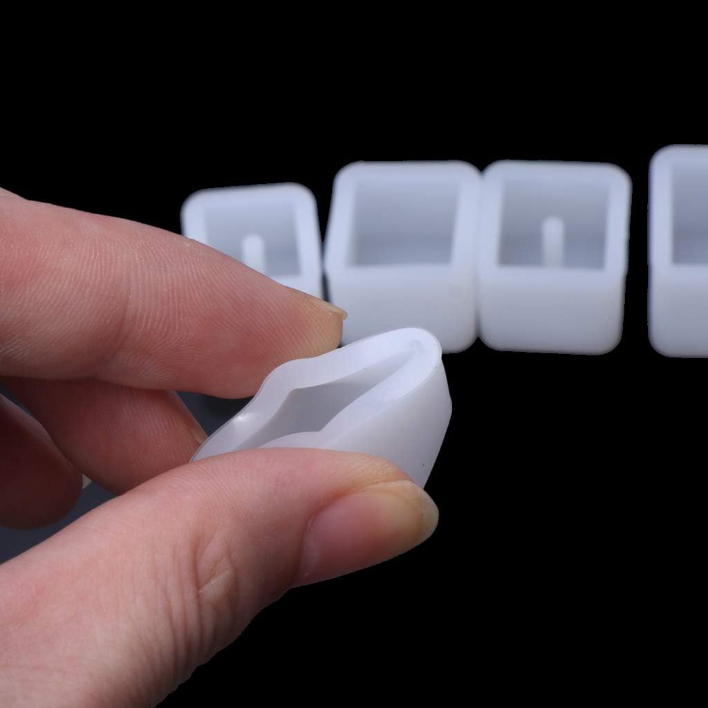 Molde de bolas de silicona con agujero redondo de resina epoxi para joyería, proyecto de manualidades T, 20 unidades