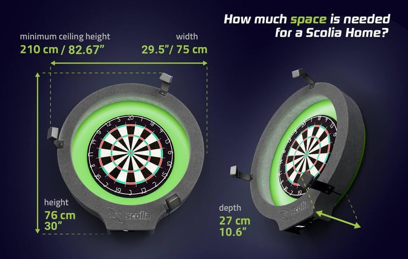 Scolia Automatic Darts Scoring Systems for Steel Tip Darts Play Games & Tournaments Online or in-Person with Reliable Automated Chalking & Calling