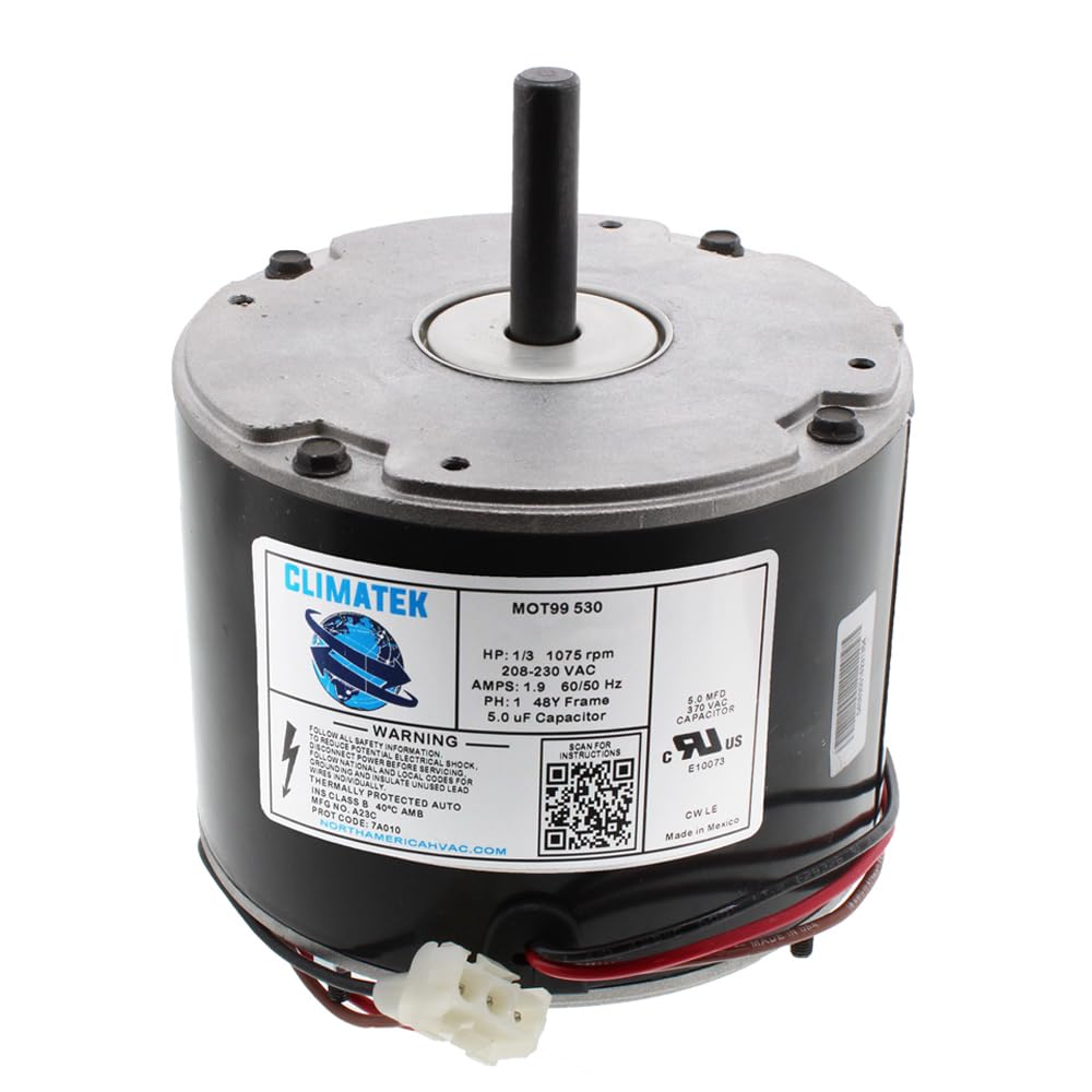 ClimaTek El motor de ventilador de condensador mejorado de 13 HP reemplaza directamente a ICP Heil Tempstar Comfortmaker 1085926 1082642 1064946