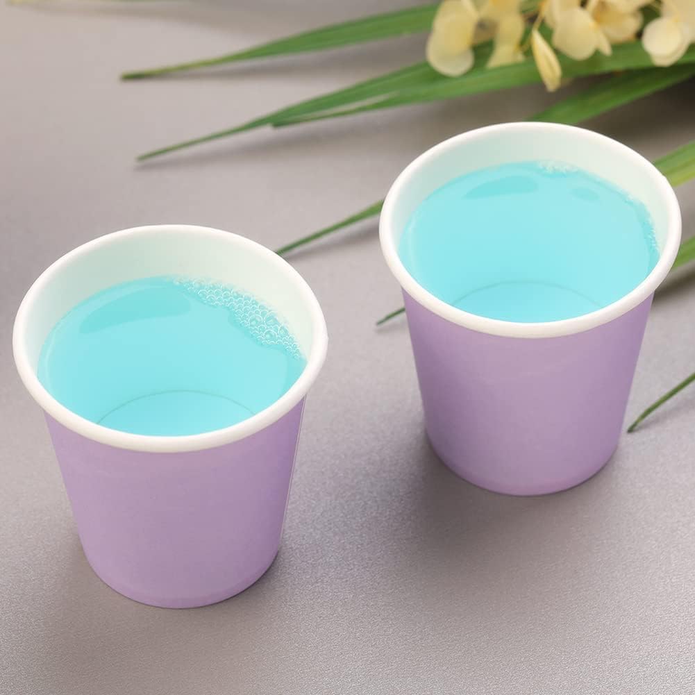 Paquete de 100 vasos desechables pequeños para enjuague bucal de baño de 3 onzas, tazas de papel para baño, tazas de papel espresso, tazas calientes