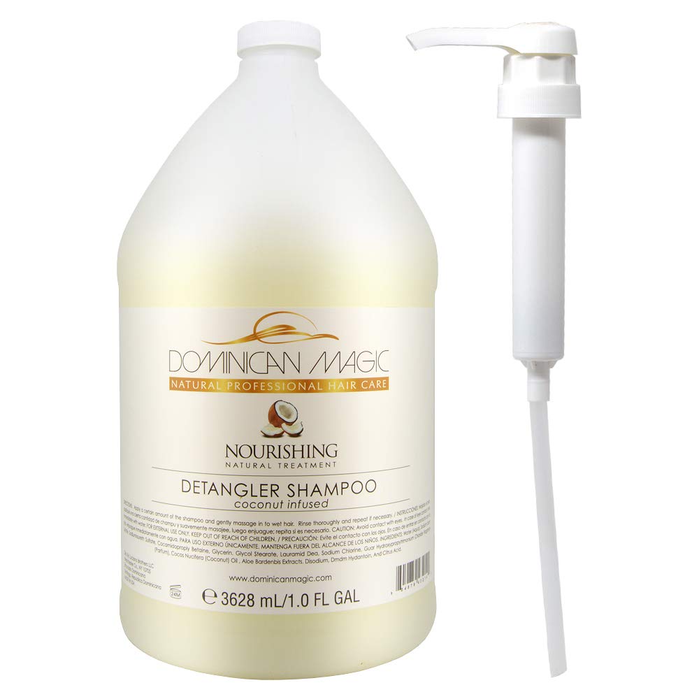 DOMINICAN MAGIC Champú con infusión de coco desenredante 122.7 fl oz1 galón (1 galón con bomba)