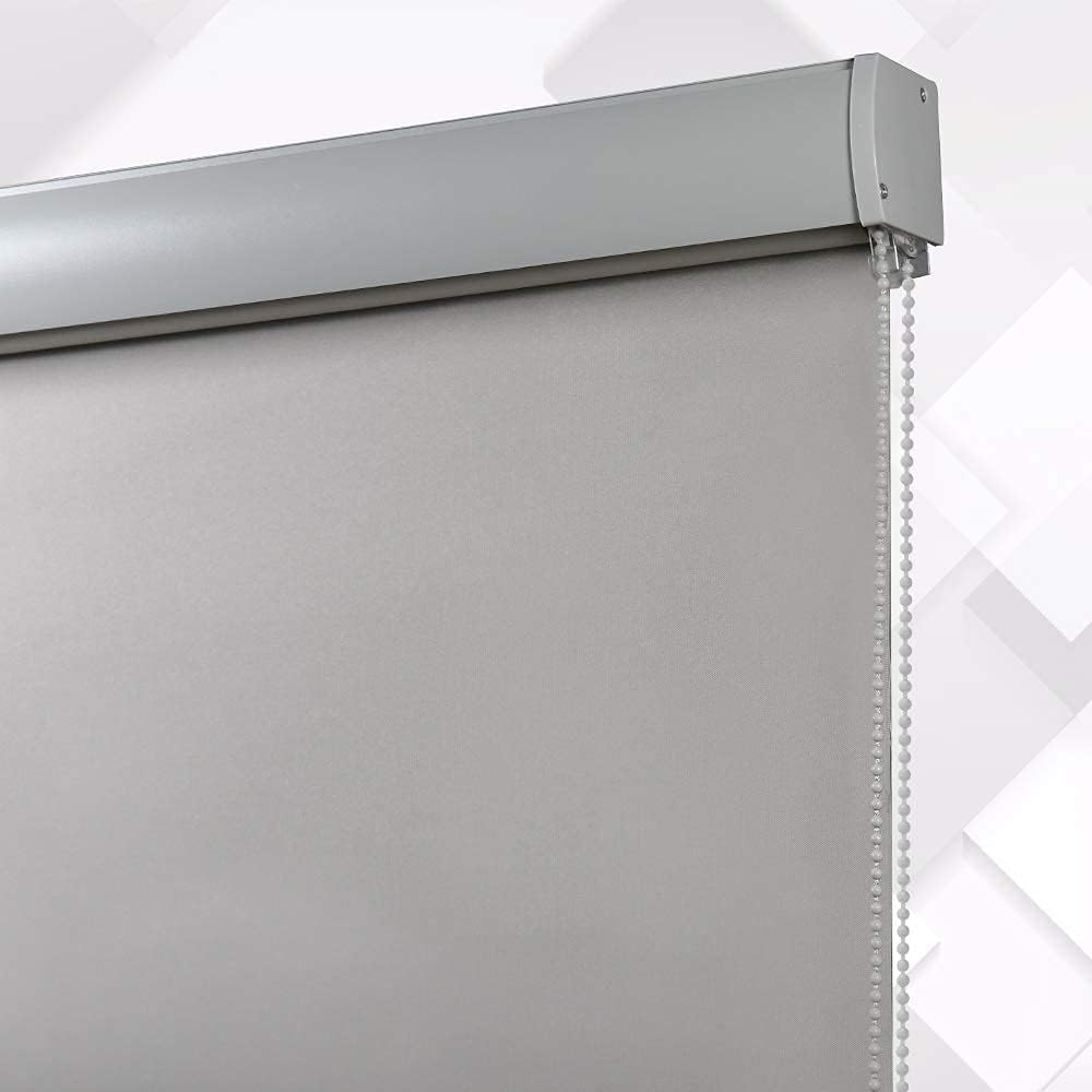 LUCKUP Persianas enrollables opacas con cubierta de cenefa, impermeable, protección UV, de privacidad, tela con aislamiento térmico para dormitorio,