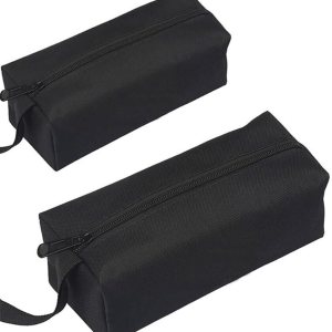 2 bolsas de almacenamiento de herramientas de lona portátil, bolsa de transporte, bolsa de transporte con cremallera y lazo para colgar (2 unidades, 2 bolsas de almacenamiento de herramientas de lona portátil, bolsa de transporte, bolsa de transporte con cremallera y lazo para colgar (2 unidades,