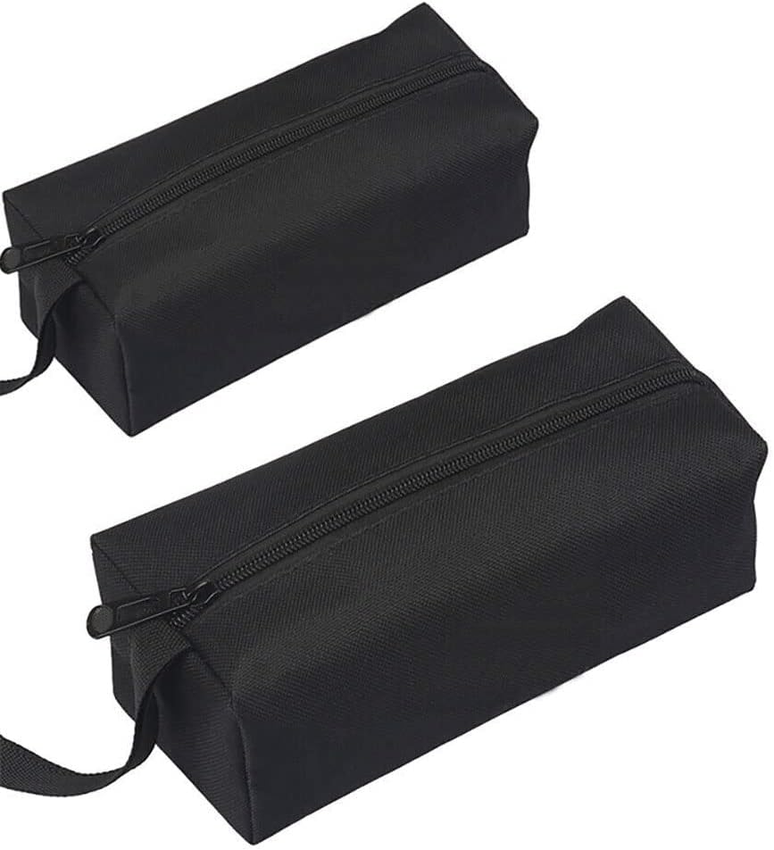 2 bolsas de almacenamiento de herramientas de lona portátil, bolsa de transporte, bolsa de transporte con cremallera y lazo para colgar (2 unidades,