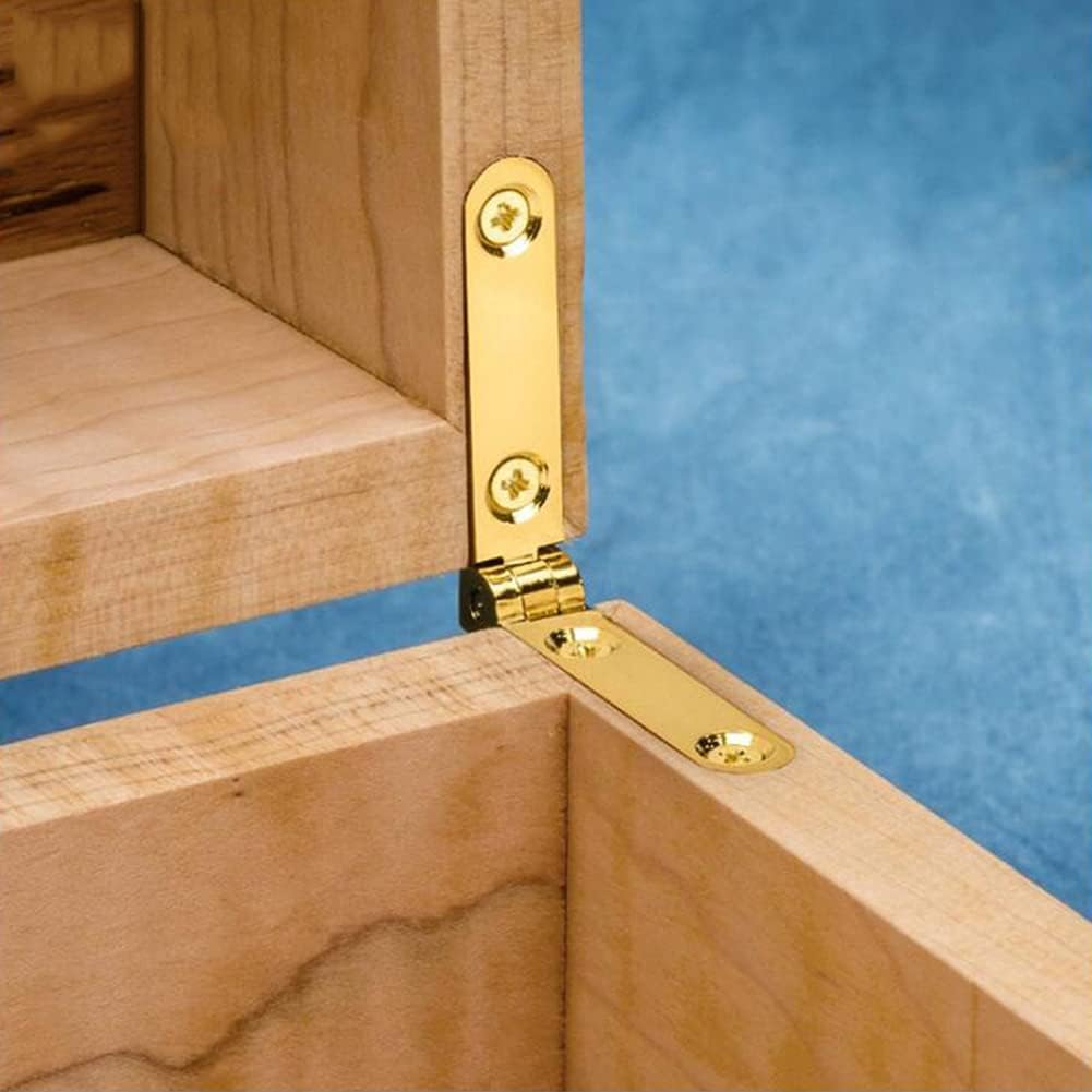 Bisagra de aleación de zinc de 90 grados para caja de madera, regalo de vino, joyero, accesorios, bisagra de cadena de soporte angular, 6 piezas con