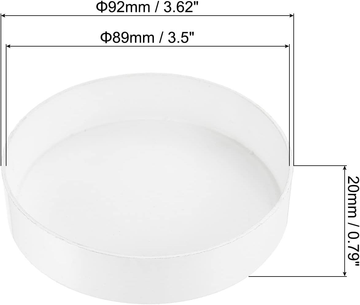 PATIKIL 3.5 pulgadas de PVC de tubería de tubería de montaje, paquete de 3 enchufes de acoplamiento de enchufe de grado para muebles, para