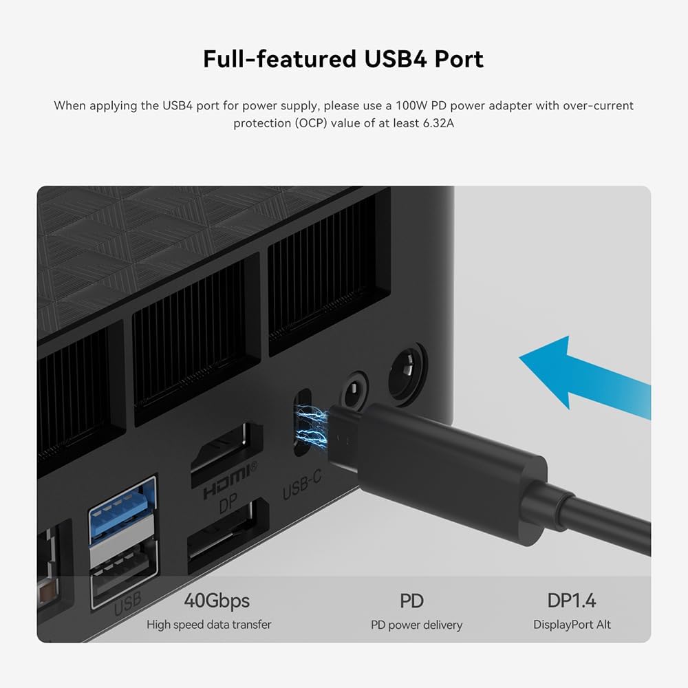 Beelink Ser6 Mini PC de escritorio con AMD Ryzen 9 6900HX 8C16T, 32GB DDR5 500GB NVMe M.2 SSD, salida de triple pantalla, WiFi 6, 2.5G RJ45,