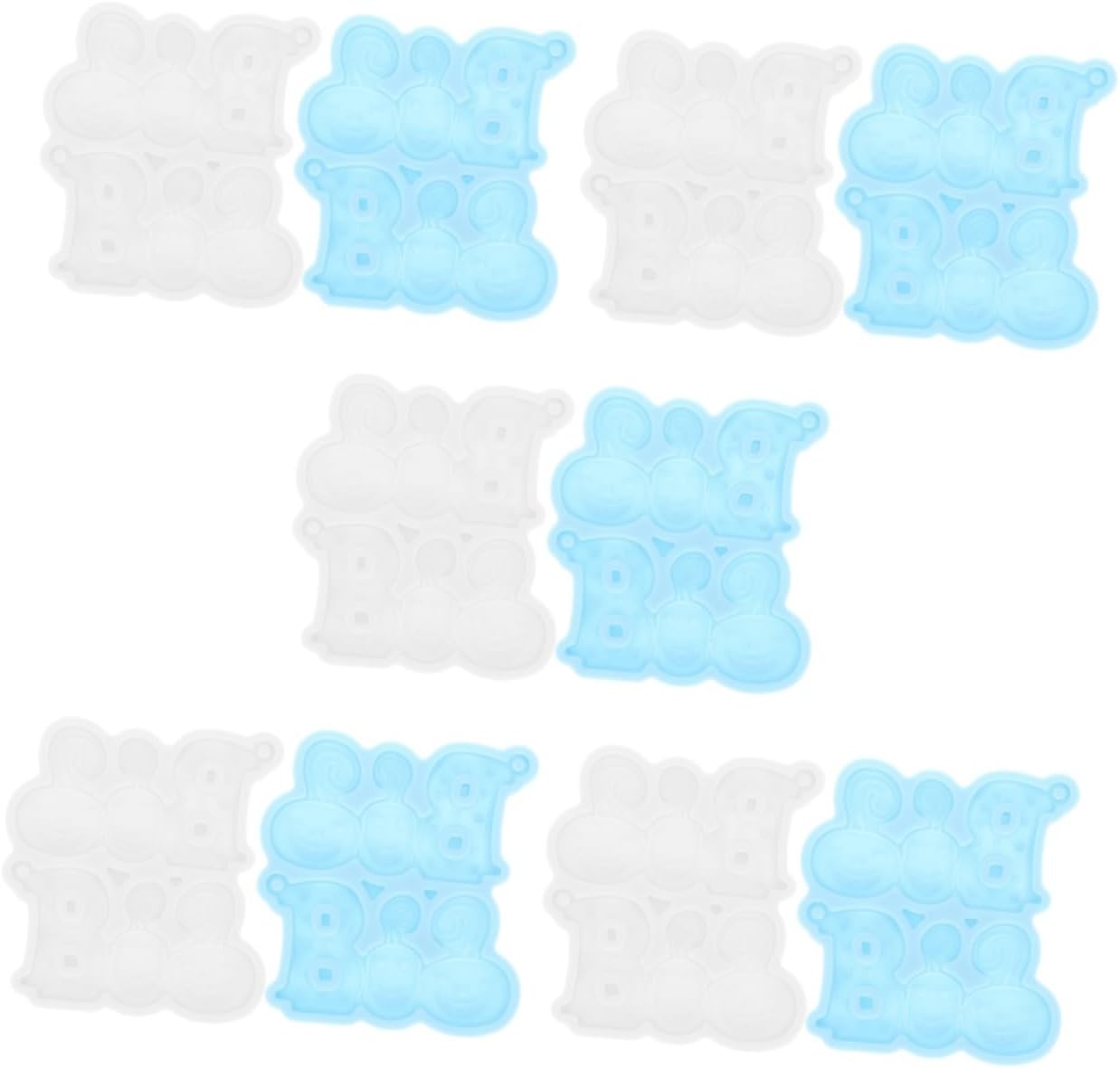 COHEALI 10 piezas de accesorios de vacaciones kit de resina epoxica jabón moldes de silicona moldes de arcilla colgante aretes moldes de silicona