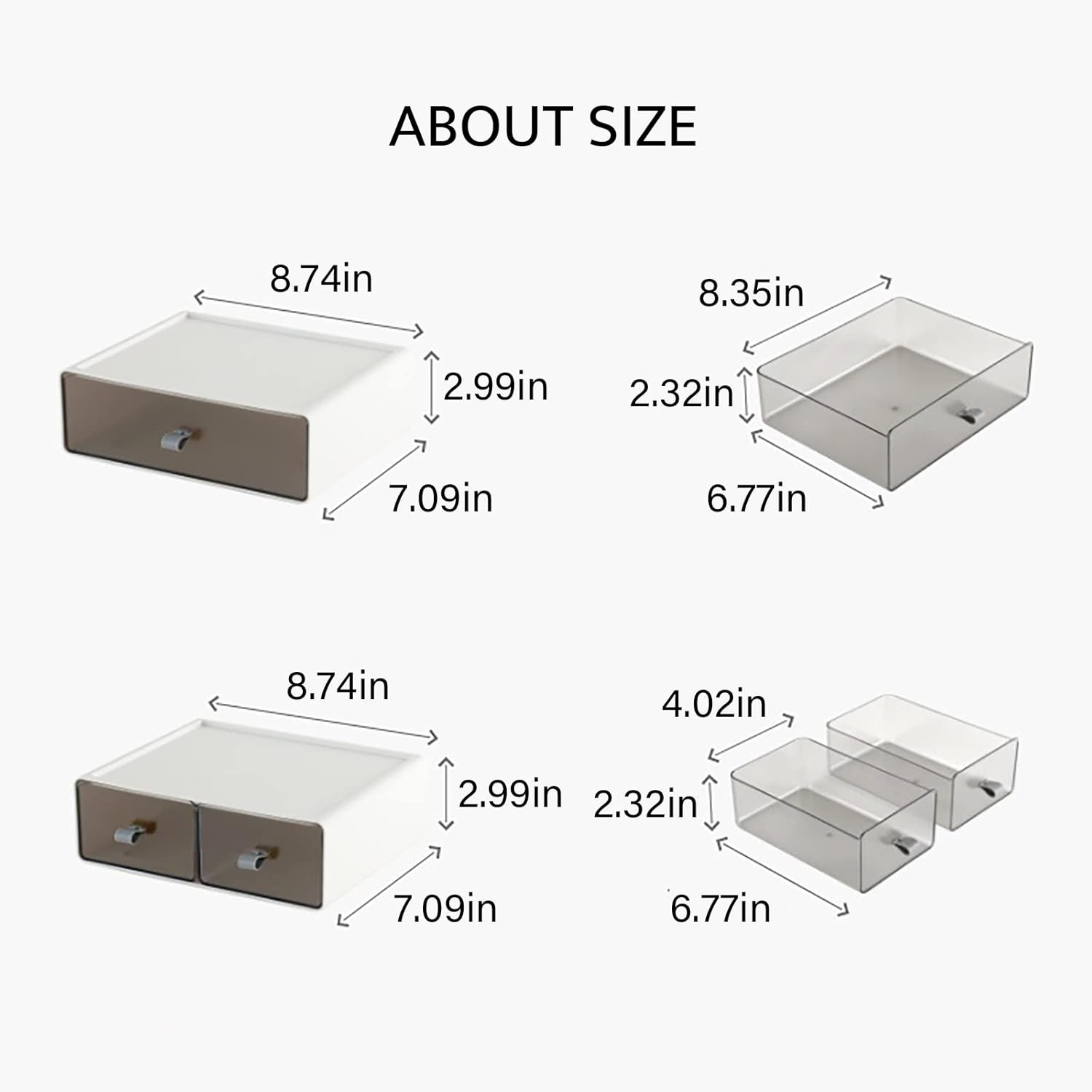 Desk Drawer Storage Box,Office Supplies Organizer, Plastic Cosmetic Organizer, Desktop Grocery Storage Box.For StationeryOffice SuppliesSchoolHome