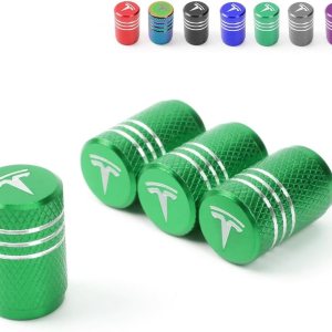 4 tapas de vástago de válvula de neumático de alta calidad, accesorio decorativo de aleación de aluminio, compatible con Tesla modelo 3 Y X S, 4 tapas de vástago de válvula de neumático de alta calidad, accesorio decorativo de aleación de aluminio, compatible con Tesla modelo 3 Y X S,