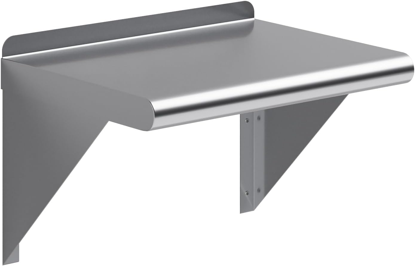 AmGood Estante de pared de acero inoxidable de 16 pulgadas de largo x 12 pulgadas de profundidad  Certificado NSF  Estantería de metal para