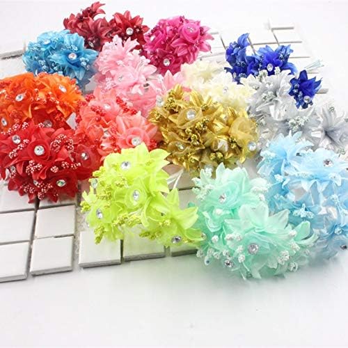 EdricShop 6 PecasPecas hechas a mano Da Flor Artificial Flor Artificial Buque DE Flores Decoracao Do Casamento Coroa DIY Oficio Presente Recort –