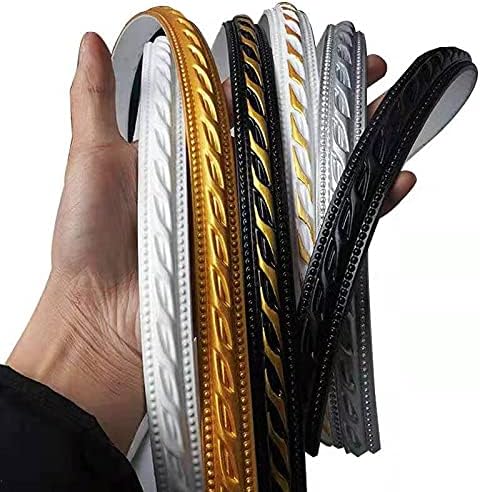 ITTA Moldura flexible autoadhesiva, 10 pies de moldura de pared de flores para despegar y pegar, moldura de techo para armario, puerta, muebles,