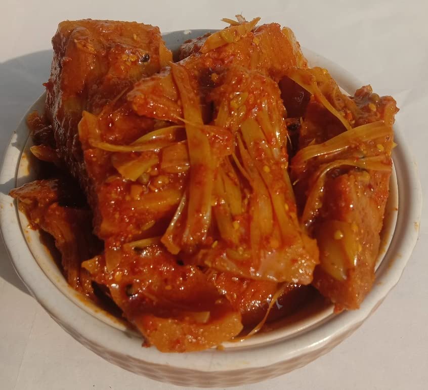 Jackfruit Pickle – Jaca fresca casera  Kathal Ka Aachar (400G) – Receta de la madre  Pepinillo orgánico del norte de la India  Pepinillo de yaca