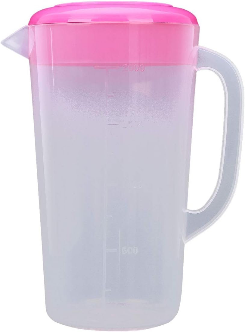 Plastic Straining gallon pitcher,Apto para lavavajillas Rosa 67.6fl oz