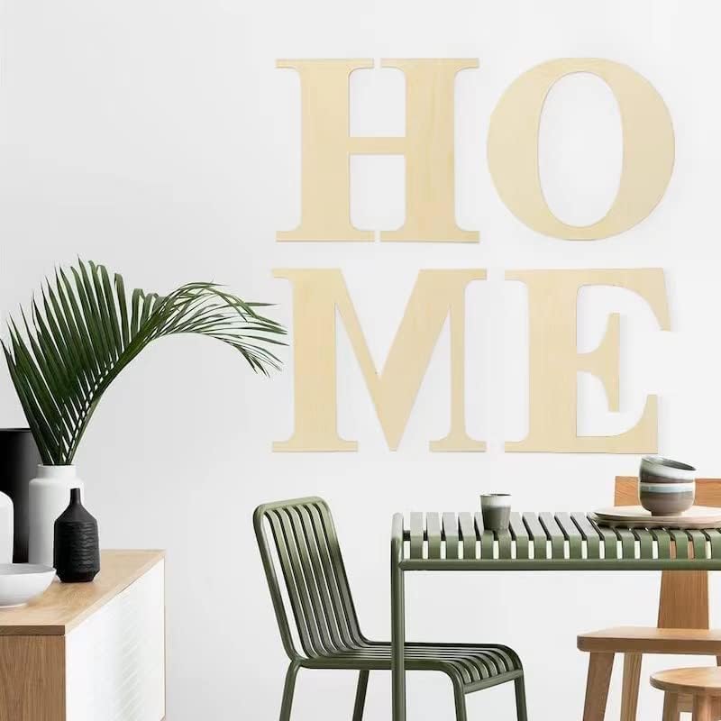 HGWOUY Letras de madera de 12 pulgadas de alto, letras de madera sin terminar de 0.28 pulgadas de grosor, letras de madera en blanco para decoración